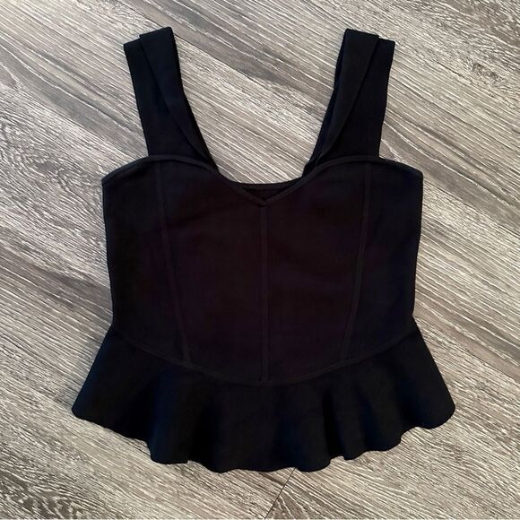 Maeve Peplum Corset Sweater Tank - Picture 1 of 8